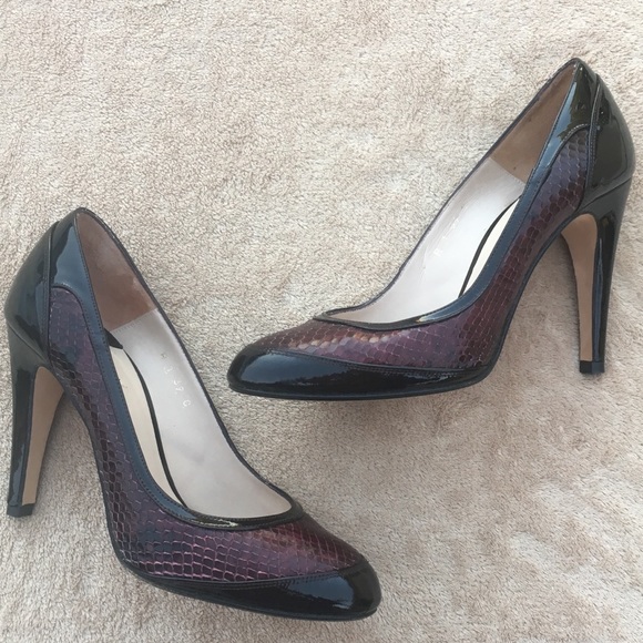 Reiss Shoes - Reiss snake skin patent leather pump heels